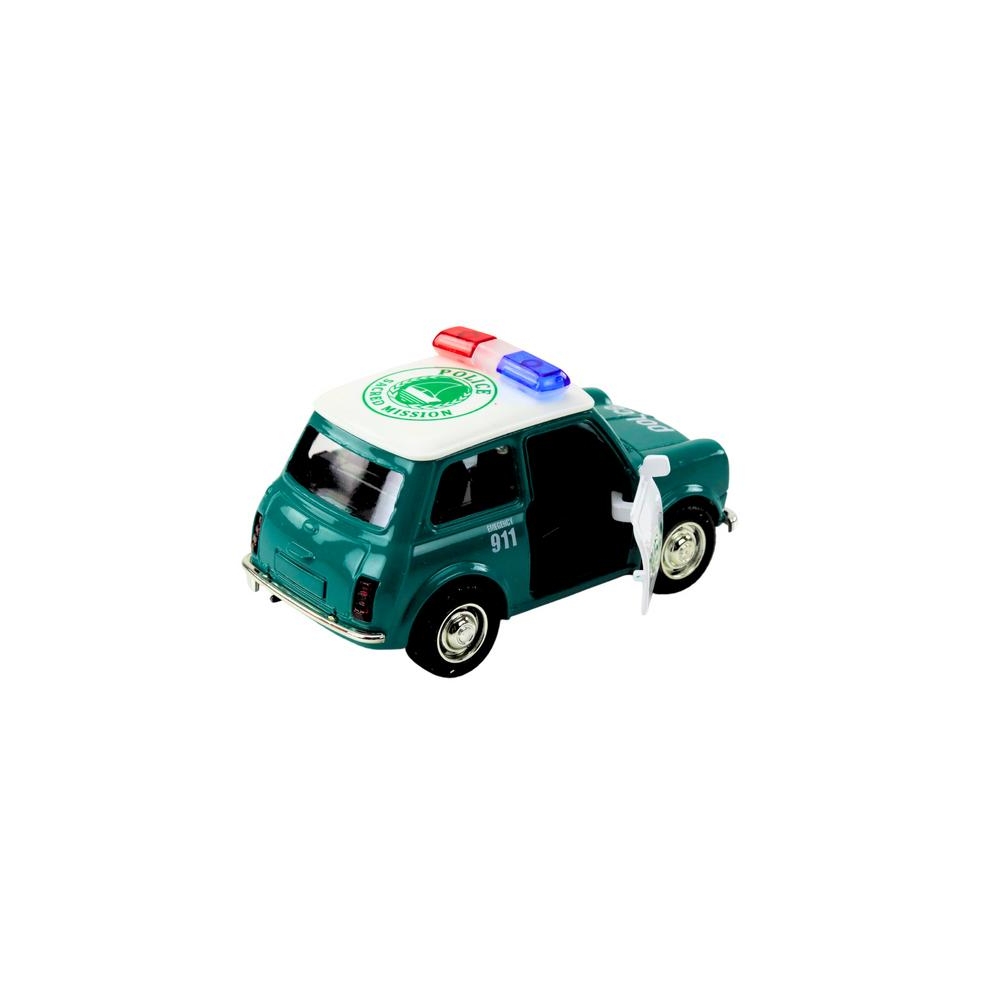 Klasikinis policijos automobilis 1:38 Važiuoti žalios spalvos žibintais