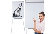 Universali magnetinė lenta Flipchart ant trikojo balta 70x100cm-Žaislai, Lavinamieji žaislai, Molbertai, piešimo lentos-e-vaikas