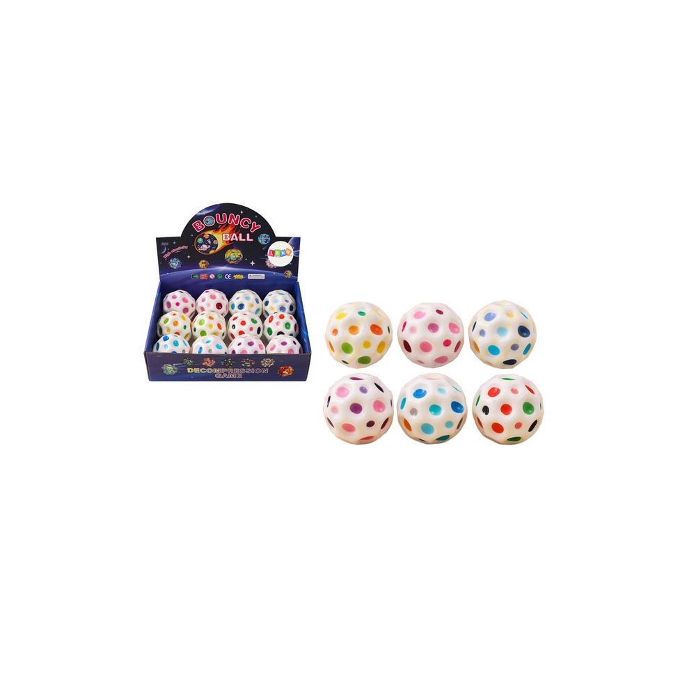 Space Ball for Bouncing and Kneading with Dimples White 7cm
