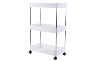 Mobile Shelf 4 Shelves White on Wheels