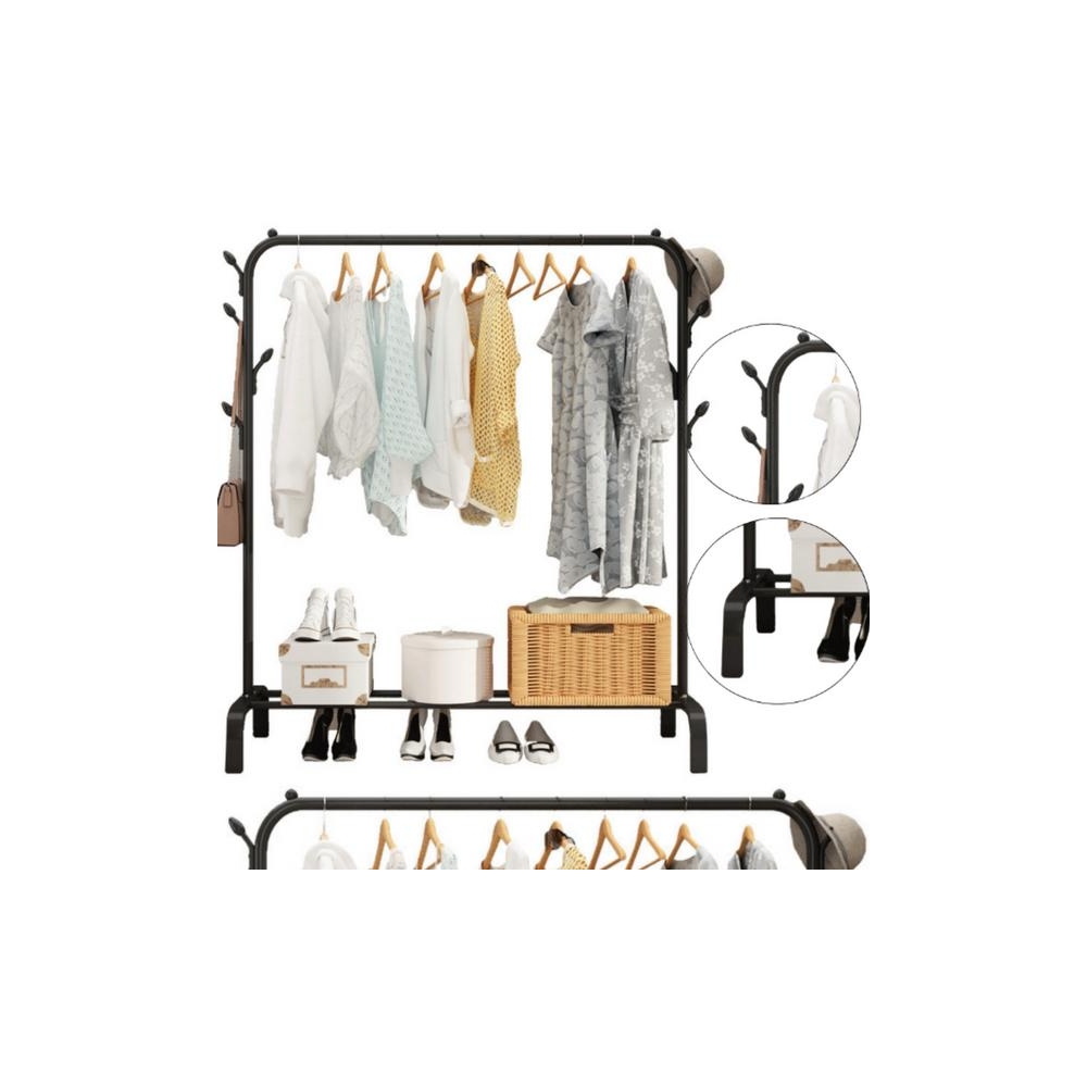 Standing Clothes Hanger Shoes Freestanding Wardrobe