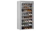 8-Tier Shoe Rack Organizer Wardrobe Gray