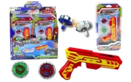 Set Gun Launcher 2 Metal Discs Red Lights