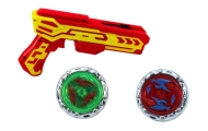 Set Gun Launcher 2 Metal Discs Red Lights