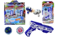 Set Gun Launcher 2 Metal Discs Blue Lights
