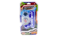 Set Gun Launcher 2 Metal Discs Blue Lights