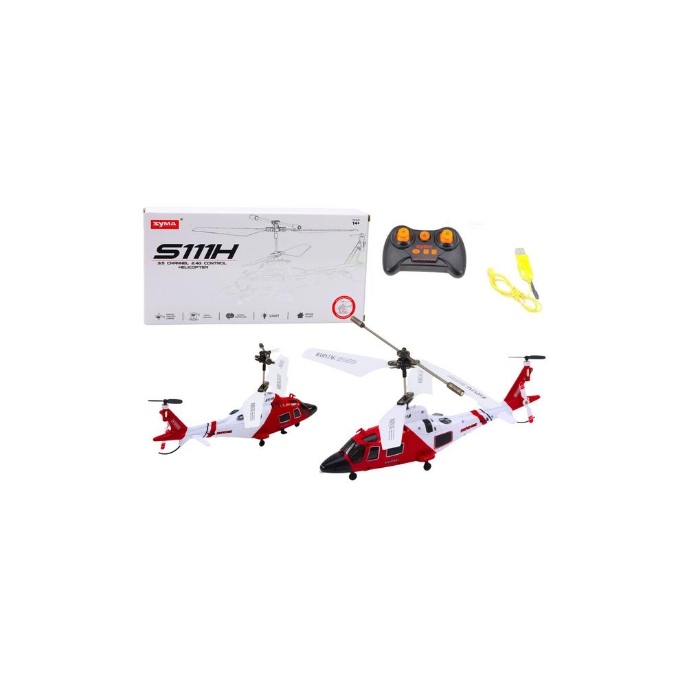 Helikopter Zdalnie Sterowany RC Żyroskop Syma S111H Czerwony
