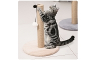 Cat Scratcher Scratching Post Tower Light Brown 40 cm x 30 cm