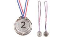 Silver Medal Second Place Prize Trophy Zinc 6.5cm
