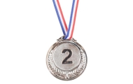 Silver Medal Second Place Prize Trophy Zinc 6.5cm