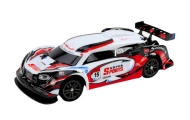 Nuotoliniu būdu valdomas RC sportinis automobilis 1:16 Driftas keičiamais ratais, baltas/raudonas