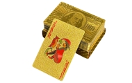 Elegantiška dolerių banknotų aukso socialinio žaidimo kortų kaladė 54 kortos