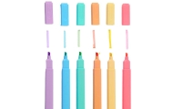 Set of Highlighters, Markers, Colored Markers, Office, School, 6 pcs.