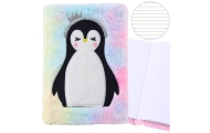 Plush Fur Notebook Lined Penguin Notebook Colored A5