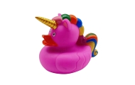 Duck Unicorn Bath Toy Rainbow Mane Tail Pink