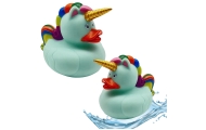 Duck Unicorn Bath Toy Rainbow Mane Tail Green