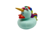 Duck Unicorn Bath Toy Rainbow Mane Tail Green