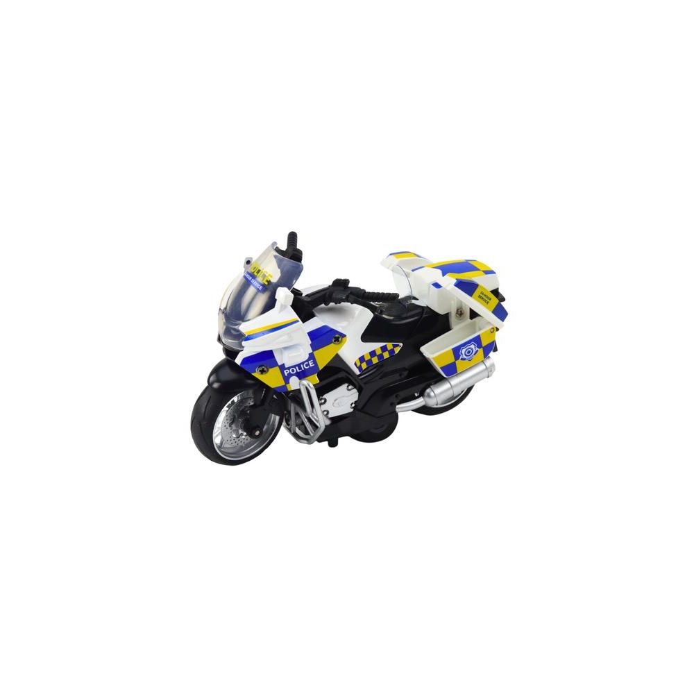 Policijos motociklas su frikcine pavara, žibintai, garsas