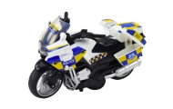 Policijos motociklas su frikcine pavara, žibintai, garsas