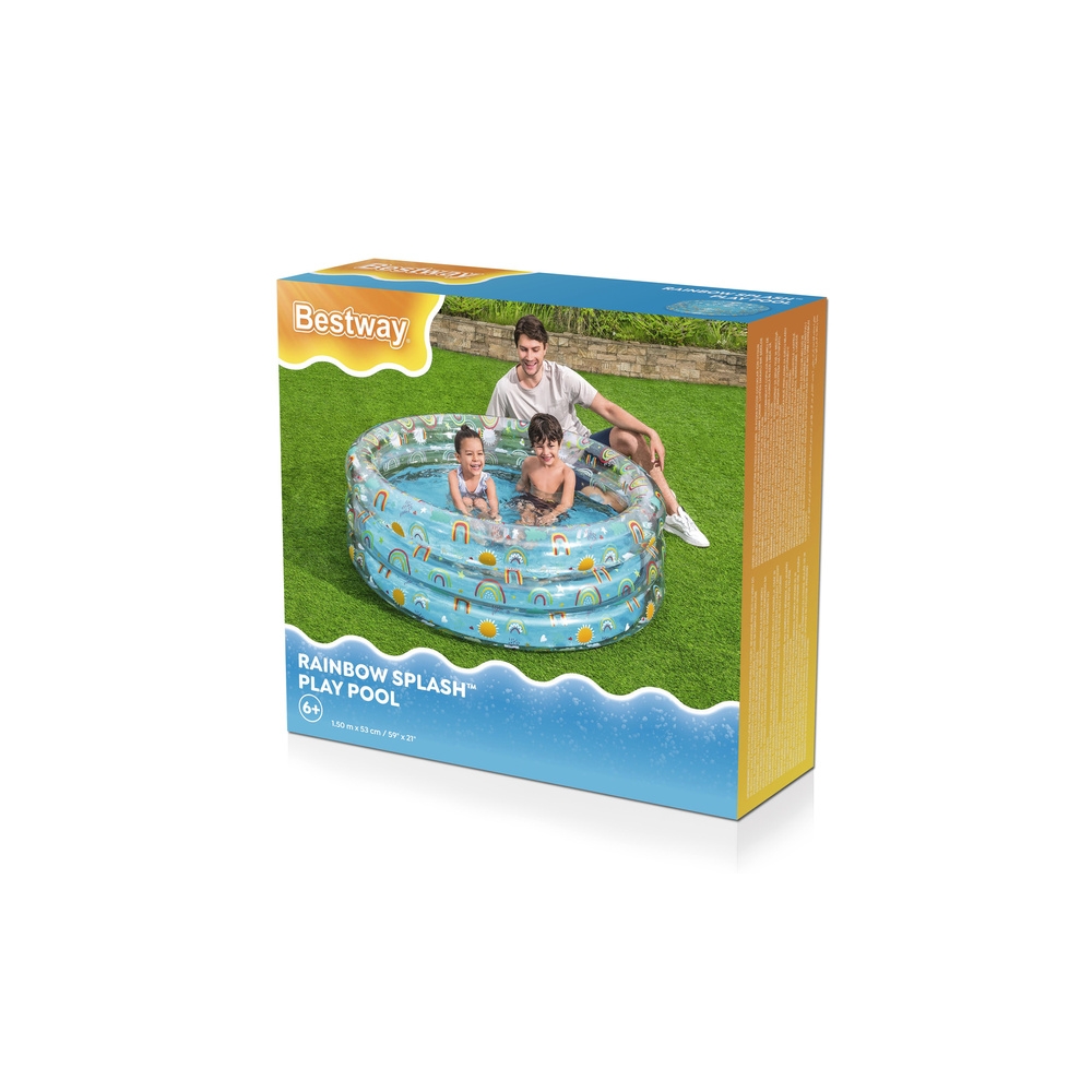 Pripučiamas vaikiškas baseinas 150x53cm atogrąžų BESTWAY + taisomasis pleistras