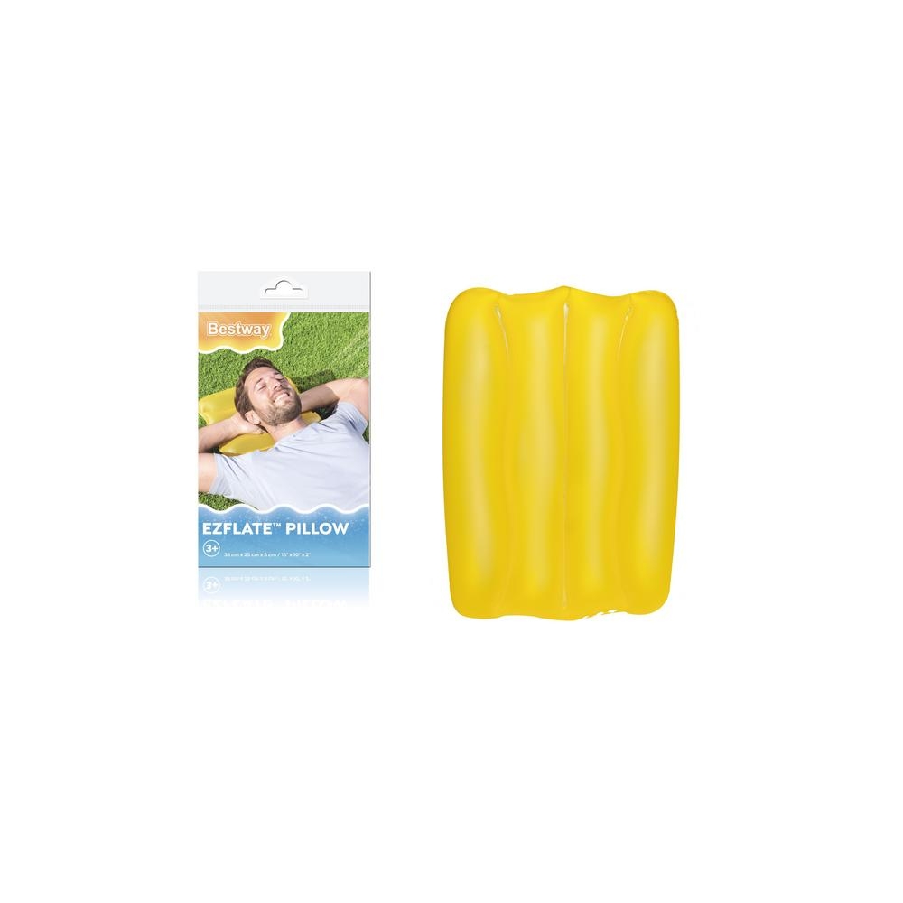 Pripučiama pagalvė 38 x 25 cm geltona Bestway 52127-Žaislai, Lauko žaislai, Pripučiami ratai, žaislai, čiužiniai-e-vaikas