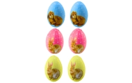 Easter Eggs On A Wire Pick Colorful With Bunnies Decoration 6pcs