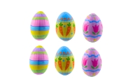 Easter Eggs on Wire Pick Carrot Tulips Decoration Colorful 6pcs