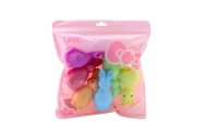 Styrofoam Easter Bunnies Glitter Decorative Colorful 6pcs