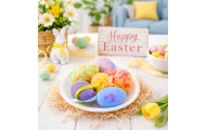 Easter Decorations Eggs With Loop Pendant Colorful 6pcs