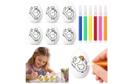 Easter Styrofoam Eggs For Painting Markers Markers Hen 6pcs