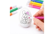 Easter Styrofoam Eggs For Painting Markers Rabbit Pattern C 6pcs
