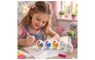 Easter Styrofoam Eggs For Painting Markers Markers Roosters 6pcs