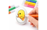 Easter Styrofoam Eggs For Painting Markers Chicken In Egg 6pcs