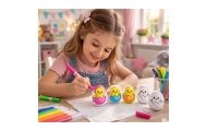 Easter Styrofoam Eggs For Painting Markers Chicken In Egg 6pcs