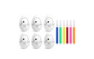Easter Styrofoam Eggs For Painting Markers Chicken In Egg 6pcs