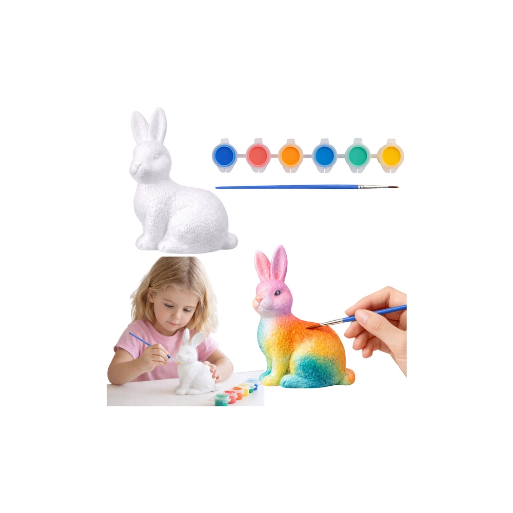 Polistireninio putplasčio dekoracijų dažymo rinkinys "Bunny Brush