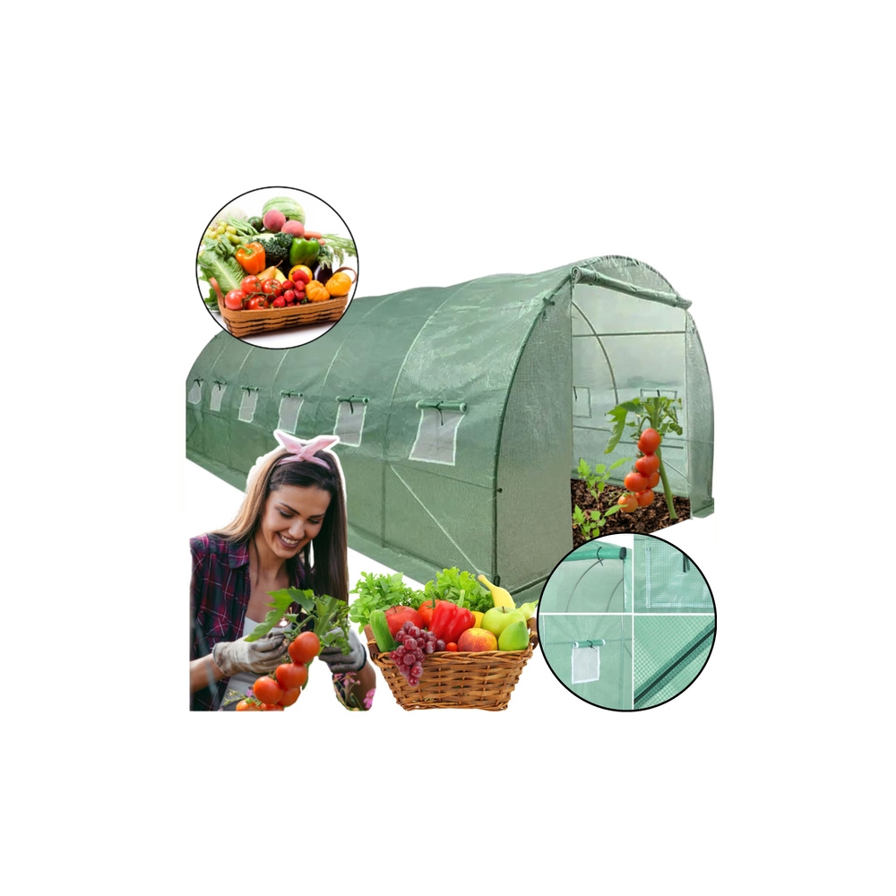 Arkinis šiltnamis su orlaidėmis 6x3x2 m, plėvelė 18 m², UV-4 Premium-Namai, laisvalaikis, turizmas, Sodas - daržas-e-vaikas
