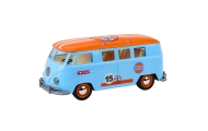 Automobilis "Retro Van" autobusas Šviesos garsai Durys atidarytos Mėlyna