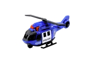 Zestaw Ciężarówka Policyjna Helikopter Auto Radiowóz Światła Dźwięki