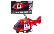 Helikopter Strażacki Z Dźwigiem Światła Dźwięki Czerwony