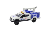 Service Truck with Crane Lights Sounds White 1:12
