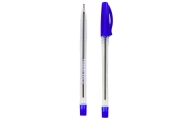 Ballpoint Pen With Cap Blue Ink Tip 0.7mm