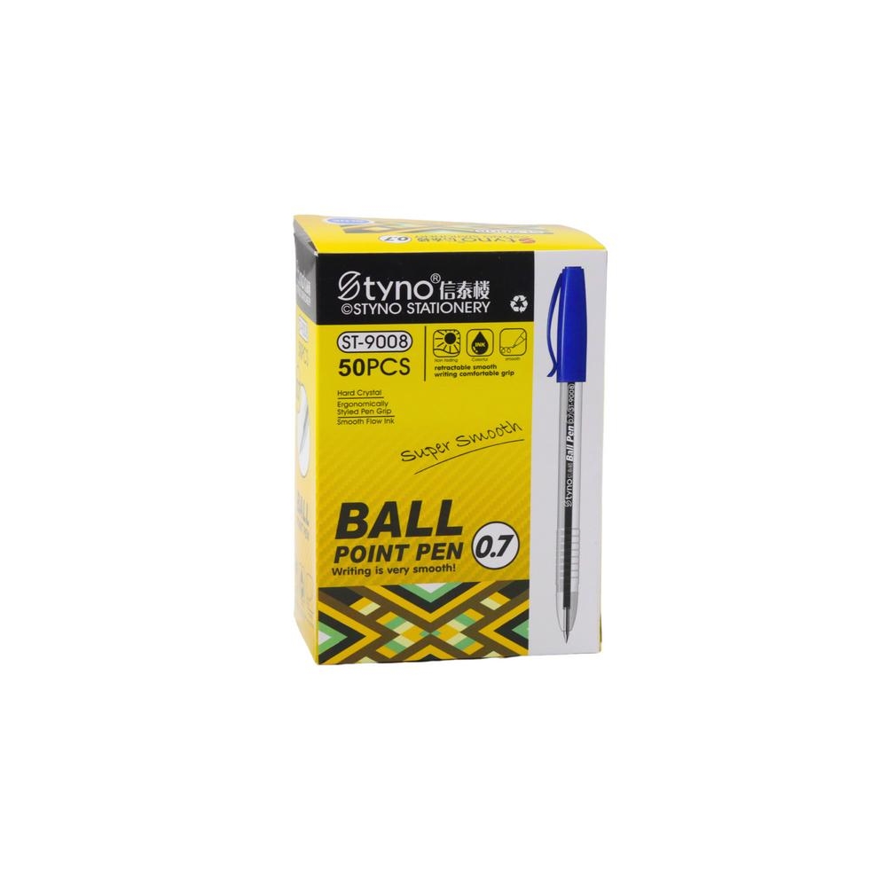Ballpoint Pen With Cap Blue Ink Tip 0.7mm