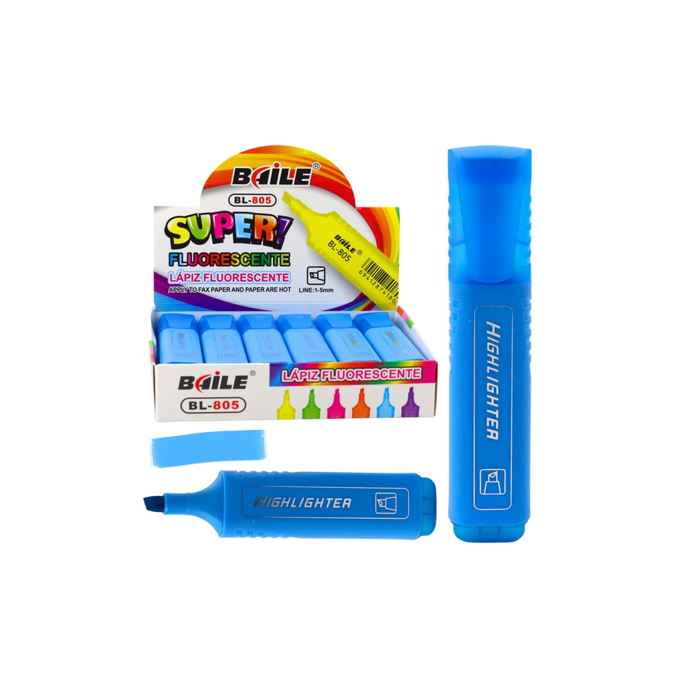 Užrašų žymeklis Office School Neon Intensive blue