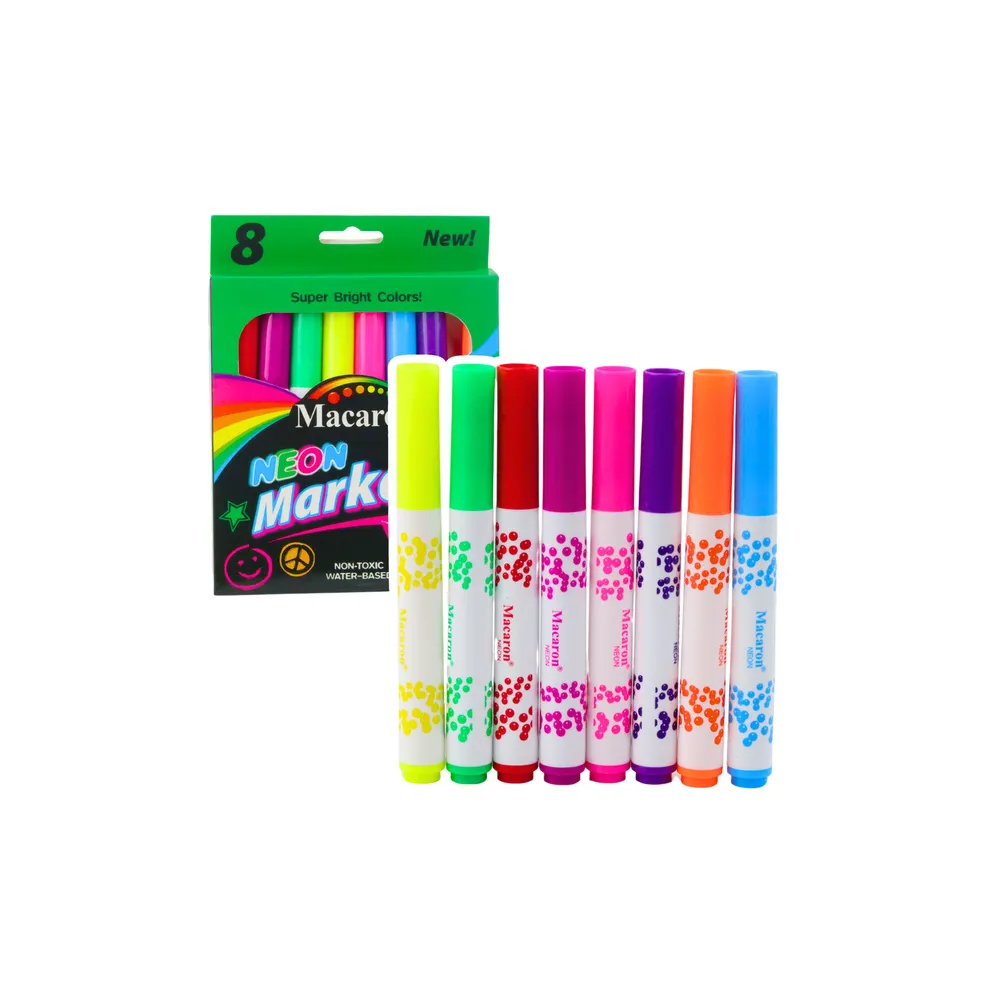 Mokyklinis neoninių akvarelinių rašiklių rinkinys 8 vnt