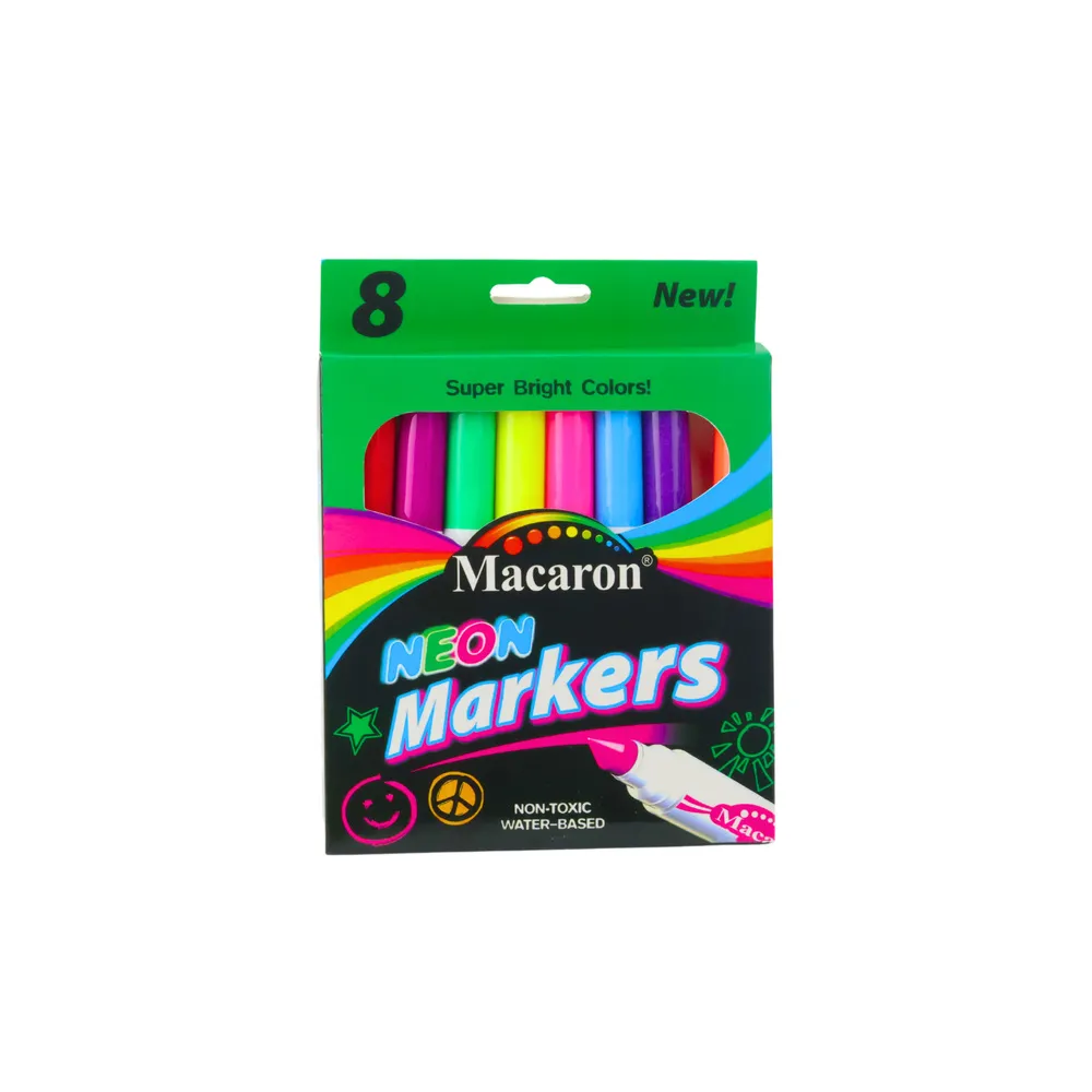 Mokyklinis neoninių akvarelinių rašiklių rinkinys 8 vnt