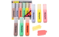 Set of Highlighters Note Markers Pastel Colors 6pcs