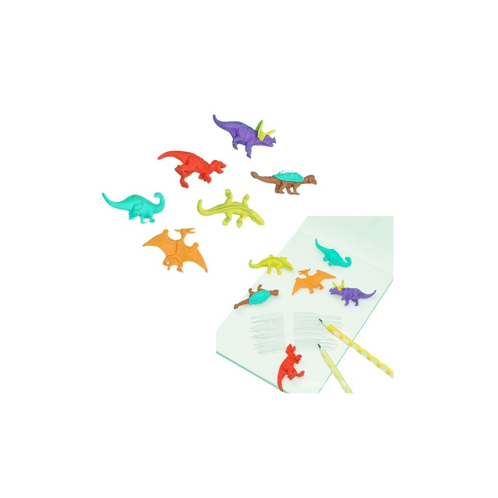 6 mokyklinių trintukų rinkinys "Dinozaurai