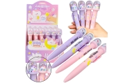 Dome Glitter Ballpoint Pen Unicorn Figure Blue Ink 0.5mm