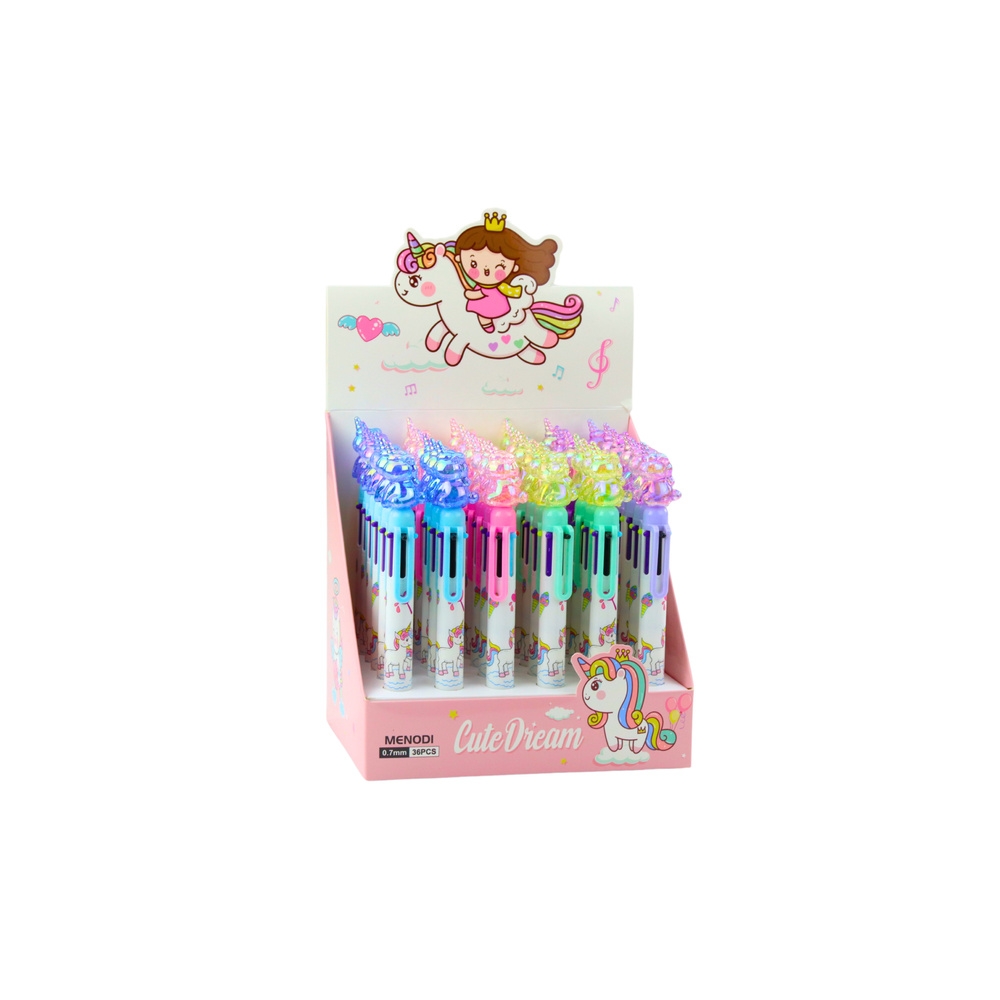Multicolor Pen 6 Colors Unicorn Figure 0.7mm
